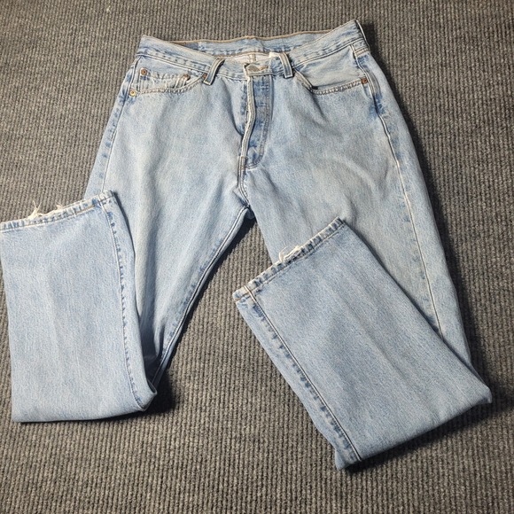 Vintage Levis Jeans Men 34x32 Blue 501xx Button Fly 2004 Y2K Straight Tag 34x32 - Picture 1 of 16